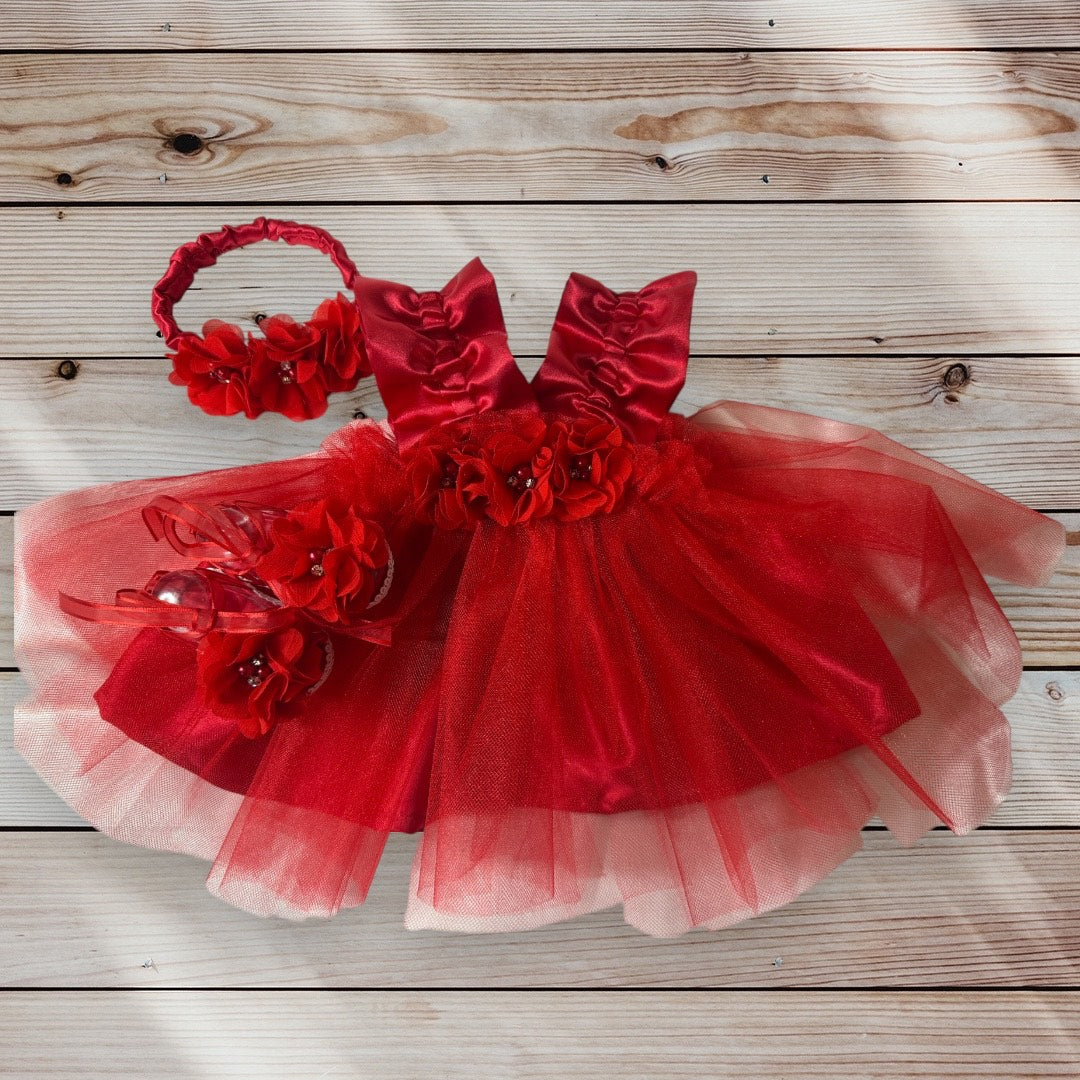 👗✨Vestido bebé rojo